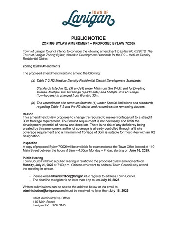 Public Notice Bylaw 7
