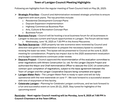 May 26th 2025 Council Meeting Highlights